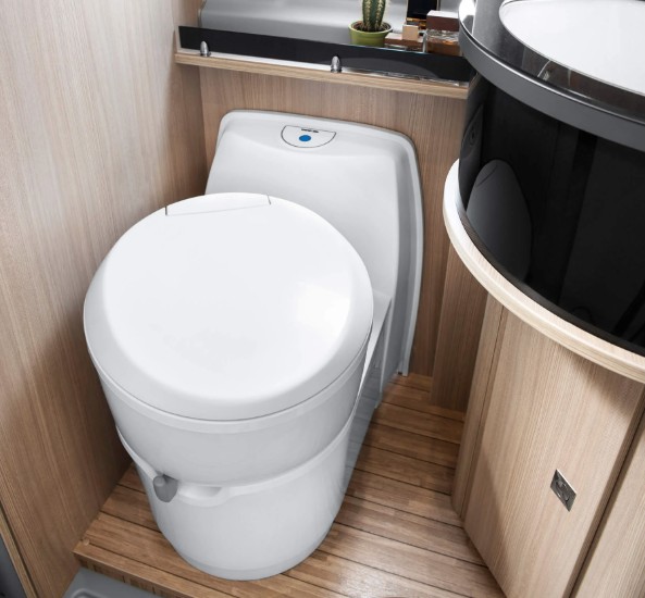 Thetford cassette toilet in a caravan