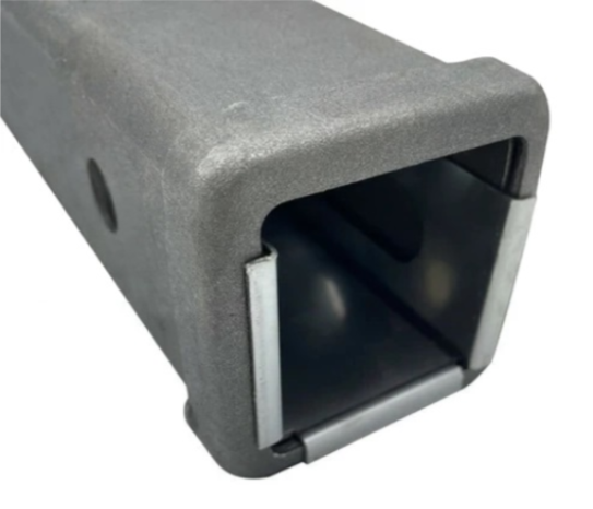 Anti-rattle shim kit installed in hitch receiver
